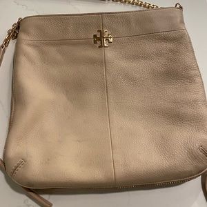 Tory Burch light pink crossbody bag.